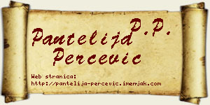 Pantelija Perčević vizit kartica